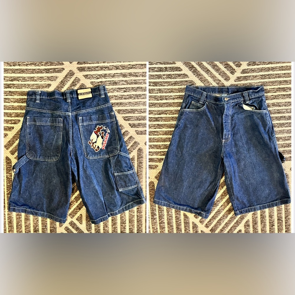 ICEBERG History Hip Hop Sz 34 Scooby Doo Long Denim Shorts